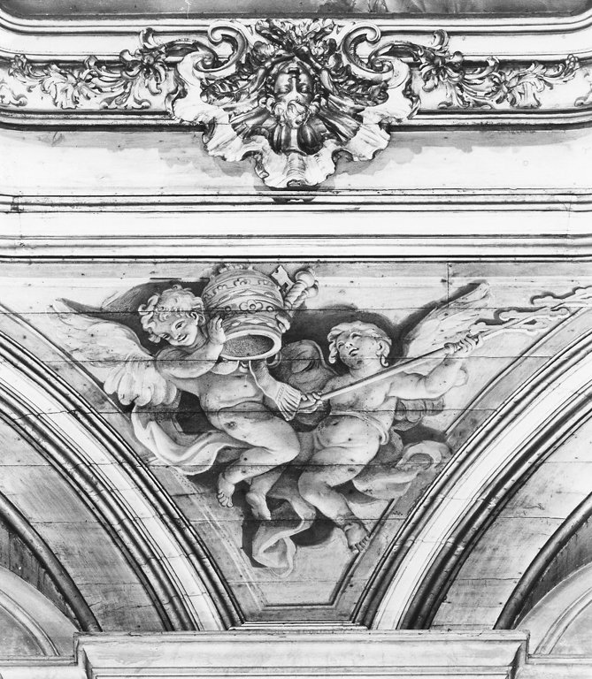 Angeli con insegne papali (dipinto) by Gregorini Domenico, Giaquinto Corrado (se